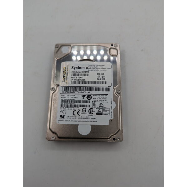 Жесткий диск ALI13SEB900, 81Y9650, 81Y9651, 81Y3805, IBM, SAS, 900 Гб, 2.5