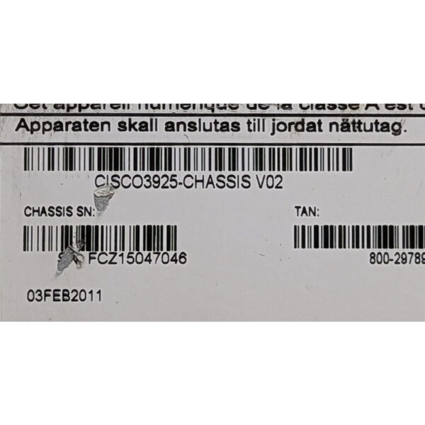 Маршрутизатор Cisco 3925-V + PVDM3-64, Spe 100 — изображение 3