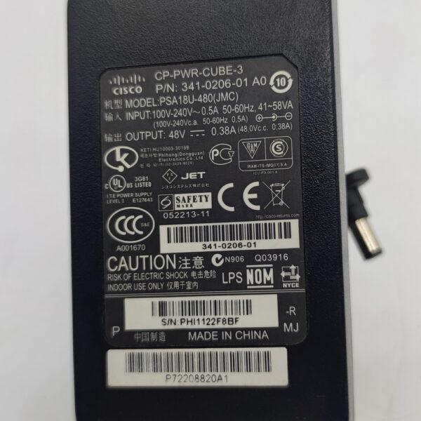 Блок питания CP-PWR-CUBE-3, 341-0206-03, psc18u-480, Cisco — изображение 2