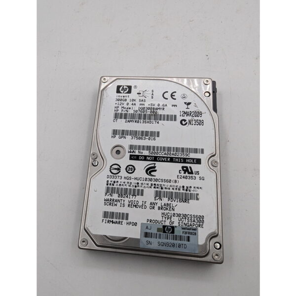 Жесткий диск 375863-016, huc103030css60, HP, 300 Гб, SAS, 2.5