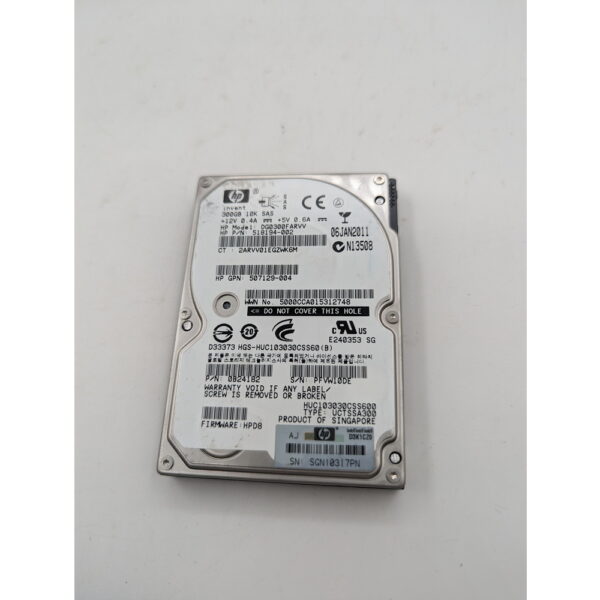 Жесткий диск 518194-002, huc103030css60, HP, 300 Гб, SAS, 2.5