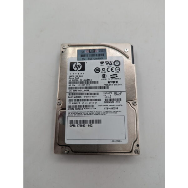Жесткий диск ST9146802SS, 431954-003, HP, Seagate, SAS, 146 Гб, 2.5