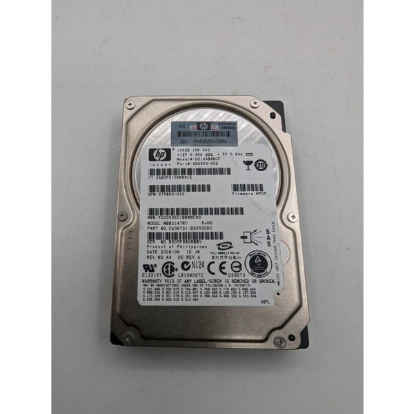 Жесткий диск 460850-002, MBB2147RC, 375863-010, DG146BABCF, Fujitsu, HP, 146 Гб, SAS, 2.5
