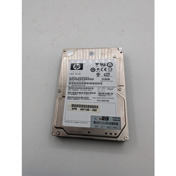 Жесткий диск EH0146FAWJB, ST9146852SS, 507129-009, HP, Seagate, 146 Гб, SAS, 2.5