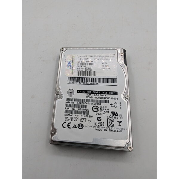 Жесткий диск HUC109030CSS600, 00W1156, 90Y8999, 00W1159, Hitachi, IBM 300 Гб, SAS, 2.5