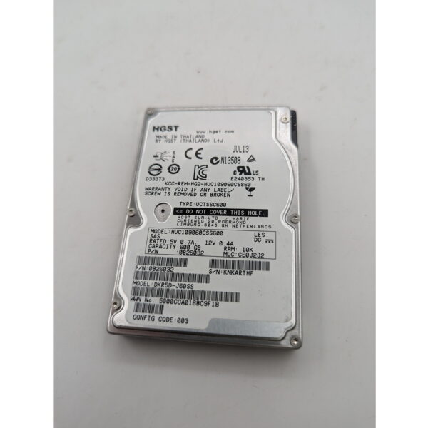 Жесткий диск HUC109060CSS600, 0B26032, DKR5D-J60SS, Hitachi, 600 Гб, SAS, 2.5 — изображение 2