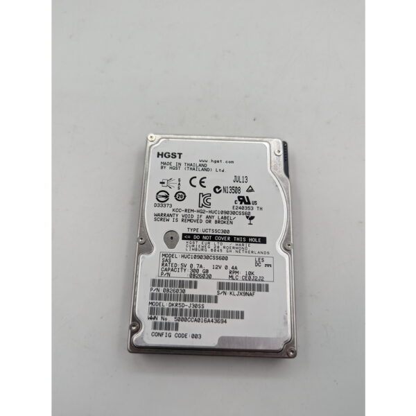 Жесткий диск HUC109030CSS600, 0B26030, DKR5D-J30SS, Hitachi, 300 Гб, SAS, 2.5