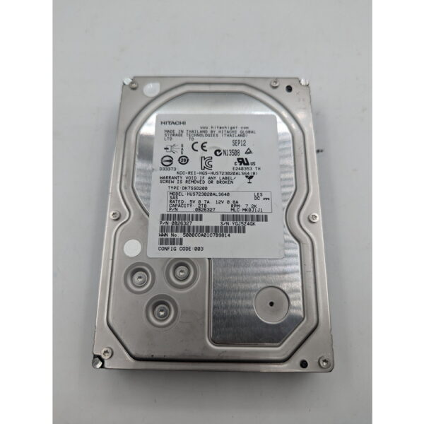 Жесткий диск HUS723020ALS640, DK7SSD200, 0B26327, HGST, SAS, 2 Тб, 3.5