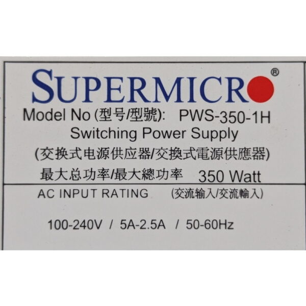 Блок питания PWS-350-1H, Supermicro — изображение 3