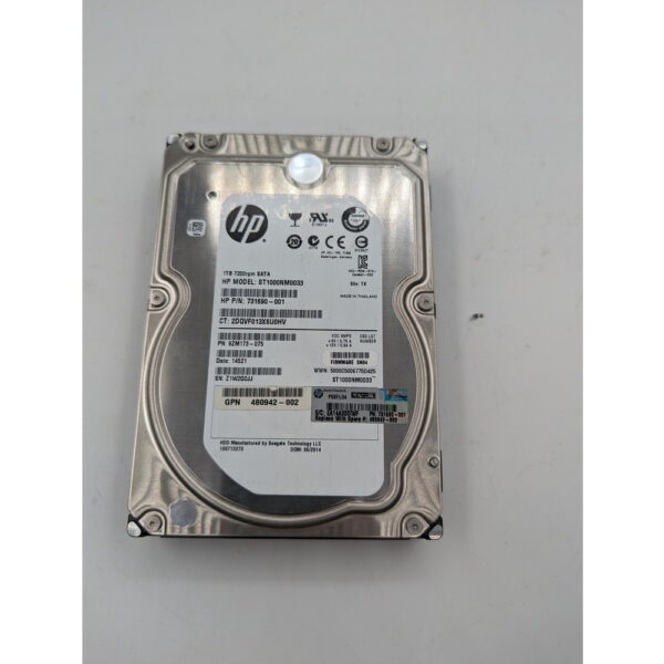 Жесткий диск ST1000NM0033, 731690-001, 480942-002, HP, Seagate, SATA, 1 Тб, 3.5