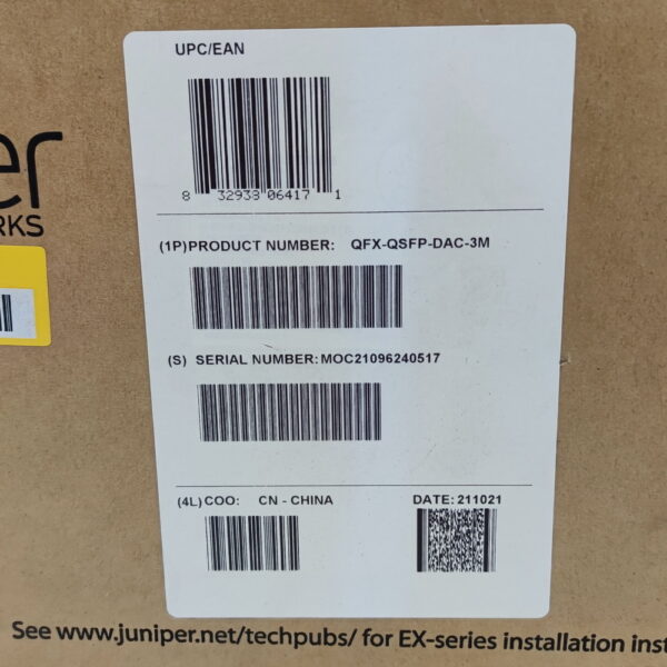 Кабель Juniper QFX-QSFP-DAC-3M — изображение 2