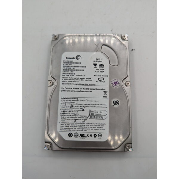 Жесткий диск ST3160815AV, Seagate, IDE, 160 Гб, 3.5