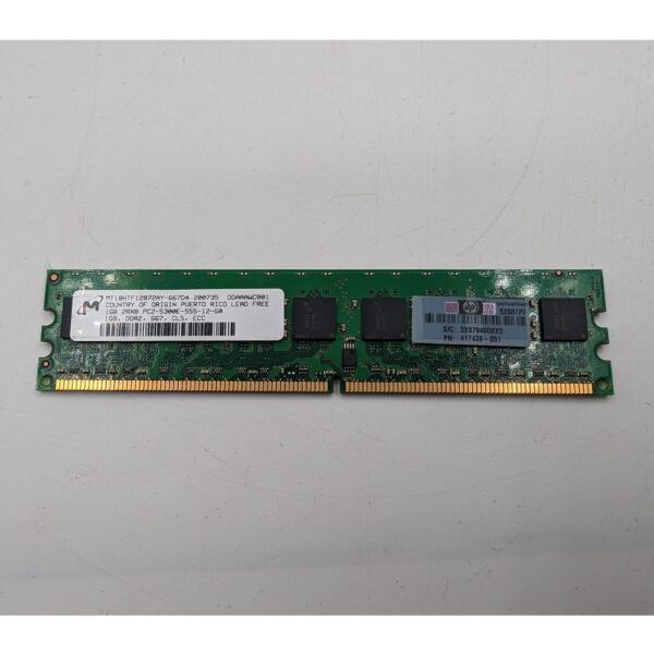 Модуль памяти MT18HTF12872AY-667, 417439-051, Micron, DDR2, 1Gb