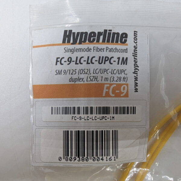 Оптический патч-корд FC-9-LC-LC-UPC-1M, Hyperline, LC - LC, 1 м — изображение 2