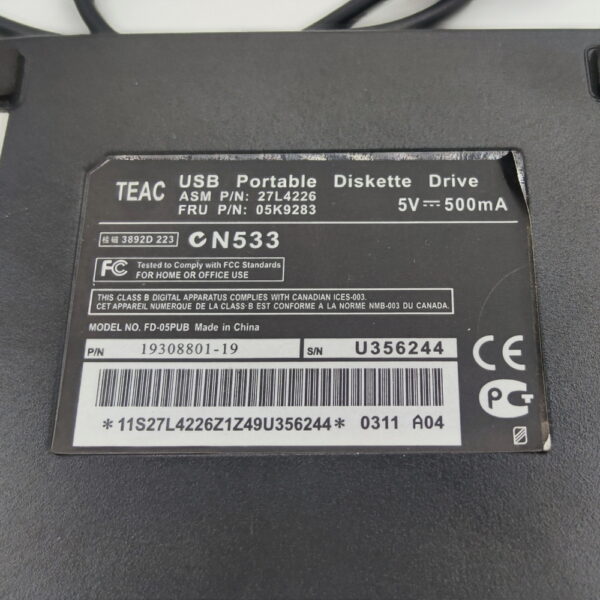 Флоппи-дисковод FDD fd-05pub, 27L4226, 05K9283, 19308801-19, IBM, Teac, USB — изображение 3