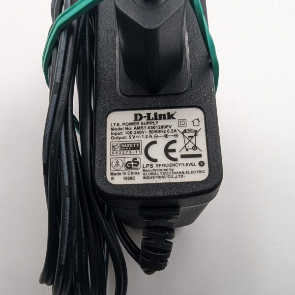Блок питания AMS1-0501200FV, D-Link, 5V 1.2A 5.5×2.1 6W — изображение 2