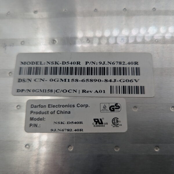 Клавиатура NSK-D540R, 9J.N6782.40R, 0GM158, Dell Latitude D630, D620, D830, D820 — изображение 3