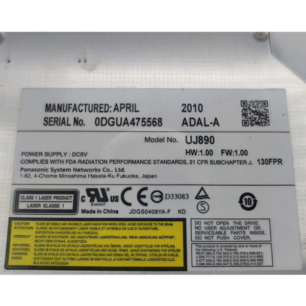 Привод DVD-RW UJ890, Panasonic, 12.7 mm — изображение 3