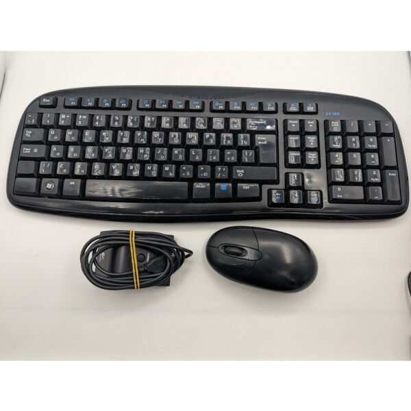 Клавиатура + мышь EX-100, 820-001213, Logitech, беспроводные