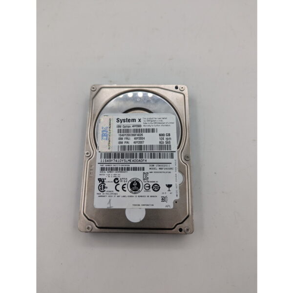 Жесткий диск MBF2600RC, 49Y2004, 49y2007, 49y2003, IBM, Toshiba, 600 Гб, SAS, 2.5