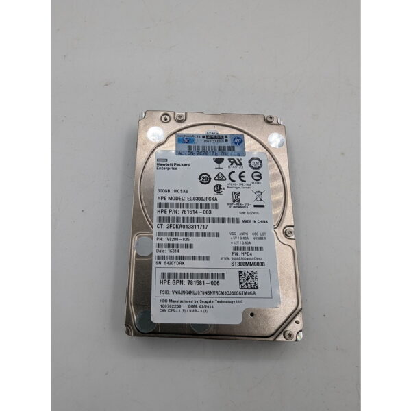 Жесткий диск st300mm0008, eg0300jfcka, 781581-006, HP, Seagate, 300 Гб, SAS, 2.5