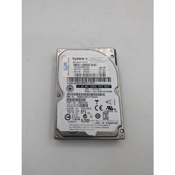 Жесткий диск huc103014css600, 42d0633, 42d0636, 42d0632, Hitachi, IBM, 147 Гб, SAS, 2.5