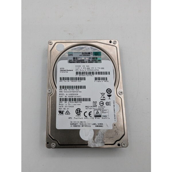 Жесткий диск ALI14SEB060N, 653957-001, 796365-002, HP, Toshiba, 600 Гб, SAS, 2.5