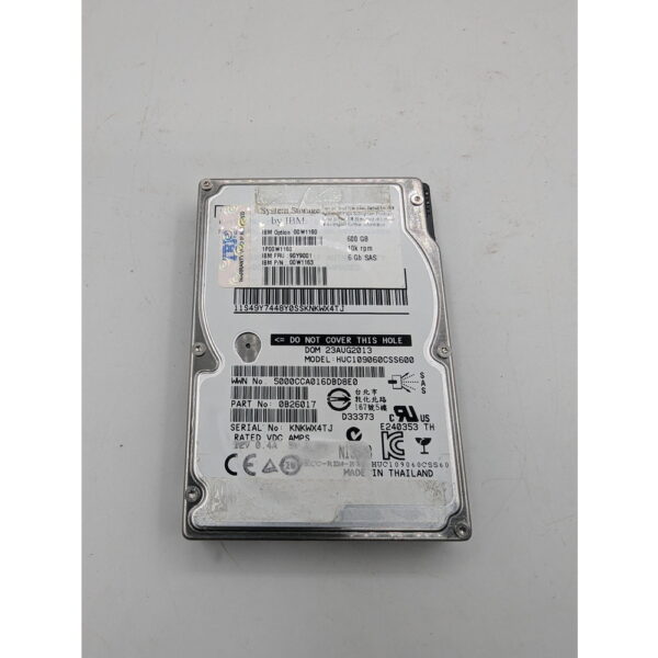 Жесткий диск HUC109060CSS600, 00W1160, 90Y9001, 00W1163, Hitachi, IBM, 600 Гб, SAS, 2.5