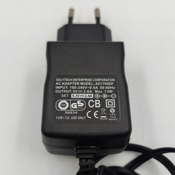 Блок питания AD1705DF, Aten (Solytech) Input 100-240V 50/60Hz 0,5A 5V/2,6A 13Wt для CS1732B, AD1705DF — изображение 2