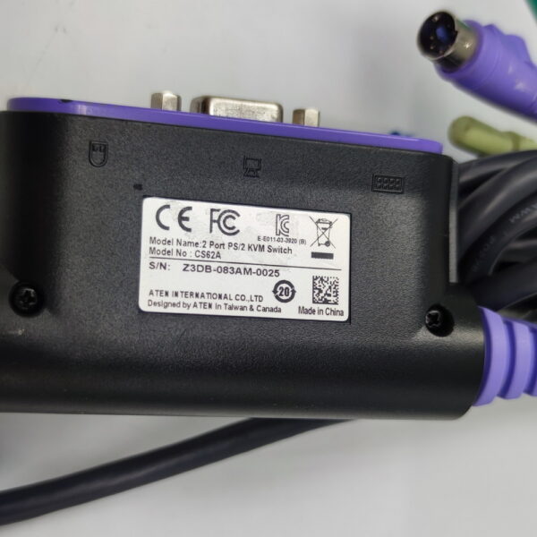KVM коммутатор CS62A, Aten, 2-портовый, PS/2, VGA, аудио — изображение 3