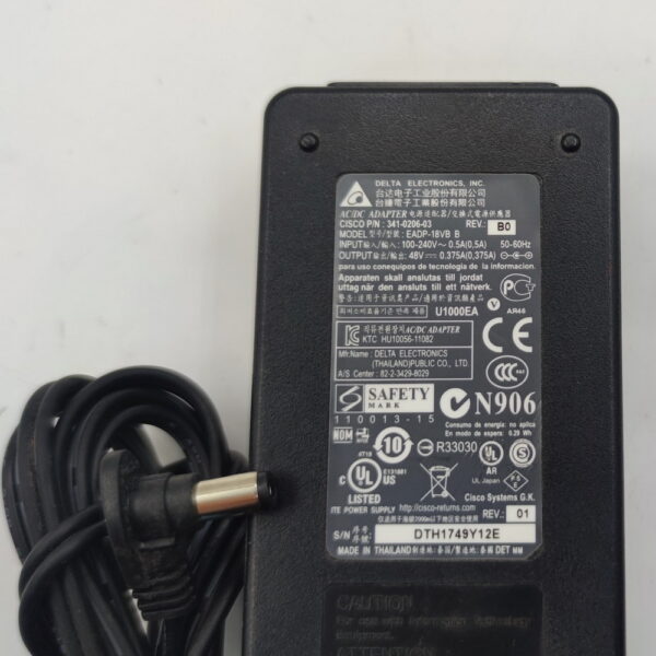 Блок питания 341-0206-03, EADP-18VB, Cisco, 48V, 0,38A, 18W — изображение 2