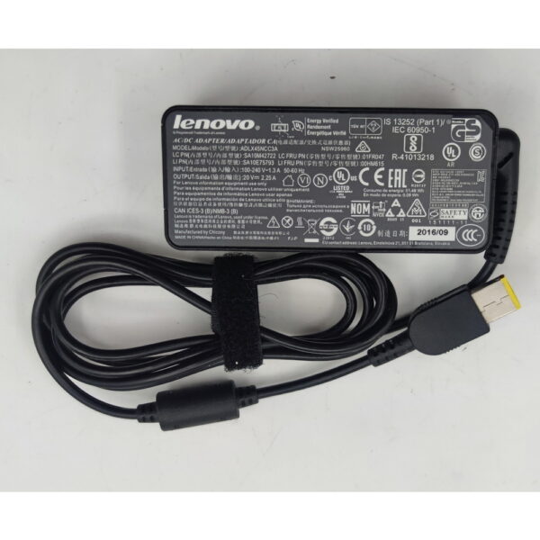 Блок питания ADLX45NCC3A, 01fr047, 00hm615, sa10e75793, Lenovo, 45W, разъем - прямоугольный — изображение 3