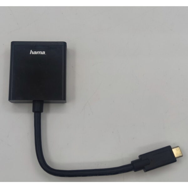Адаптер H-135726, 00135726, HAMA, HDMI (f) - USB Type-C (m), GOLD, круглое, 0.1м, черный