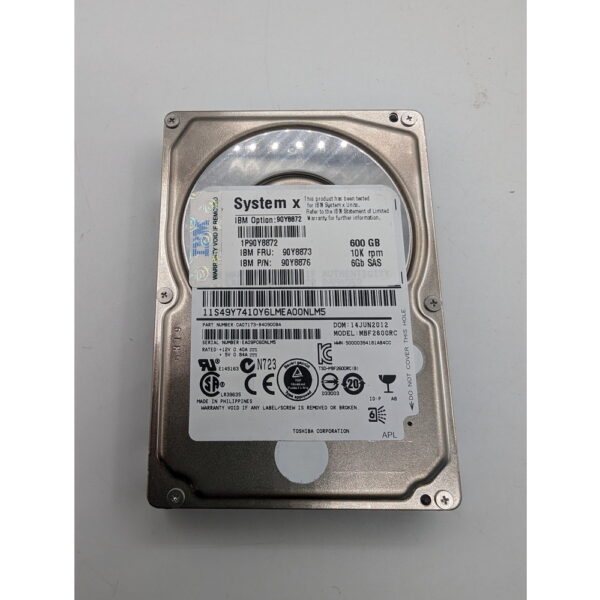Жесткий диск MBF2600RC, 90Y8872, 90Y8873, 90Y8876, 49y2003, 49y2004, 49y2007, IBM, Toshiba, 600 Гб, SAS, 2.5