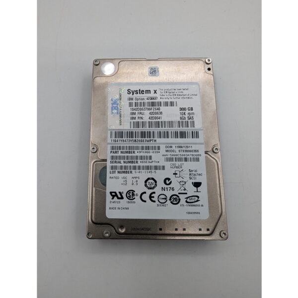 Жесткий диск ST9300603SS, 42D0637, 42D0638, 42D0641, IBM, Seagate, 300 Гб, SAS, 2.5