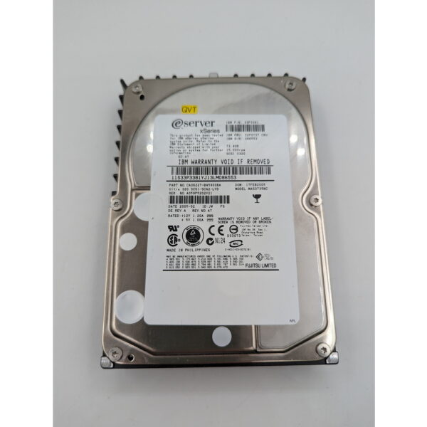 Жесткий диск MAS3735NC, 33P3381, 32P0737, Fujitsu, IBM, 73 Гб, SCSI, 3.5