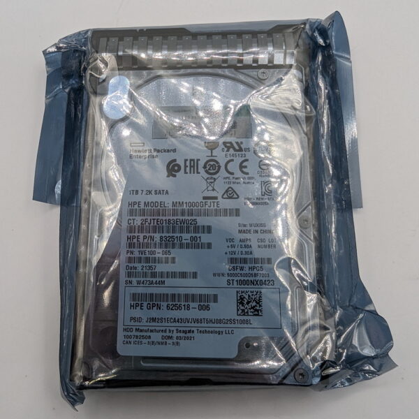 Жесткий диск ST1000NX0423, 832510-001, HP, Seagate, 1 Тб, SATA, 2.5