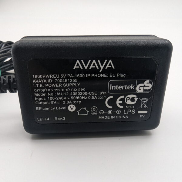 Адаптер питания 700451255, MU12-4050200-C5E, Avaya — изображение 2