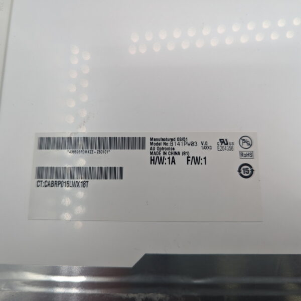 Матрица B141PW03, AU Optronics — изображение 3