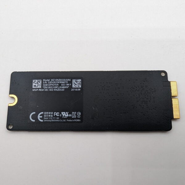 Жесткий дискMZ-KNZ0320/0A6, 655-1991F, Apple, Samsung, 32 Гб, NVME, iMac A1419 (2017-2019) — изображение 2