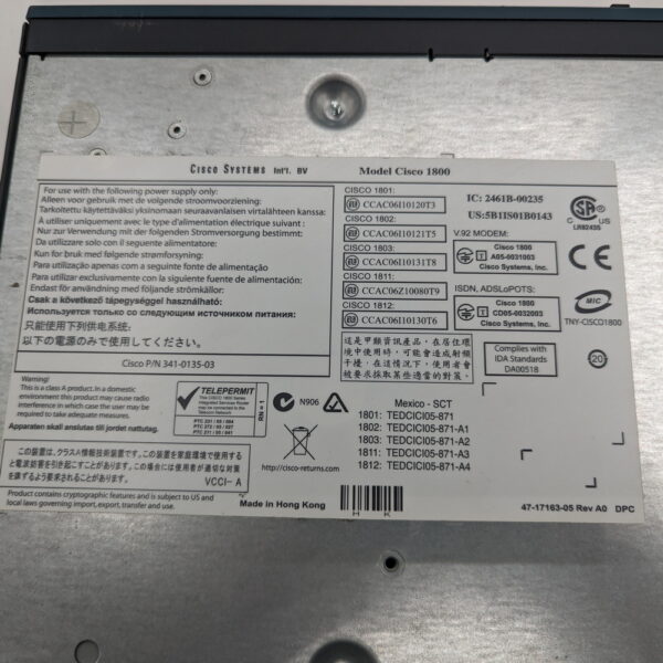 Маршрутизатор Cisco 1811 — изображение 3