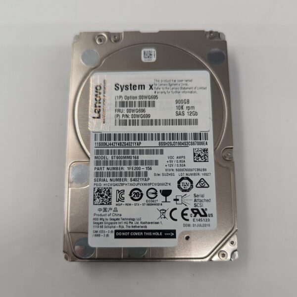 Жесткий диск 00WG695, 00WG696, 00WG699, ST900MM0168, IBM, Seagate, 900 Гб, SAS, 2.5