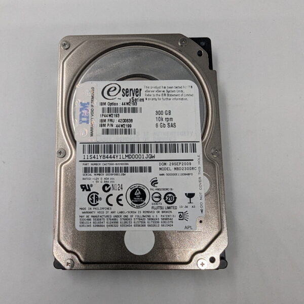 Жесткий диск 44W2193, 42D0638, 44W2199, MBD2300RC, IBM, Toshiba, 300 Гб, SAS, 2.5