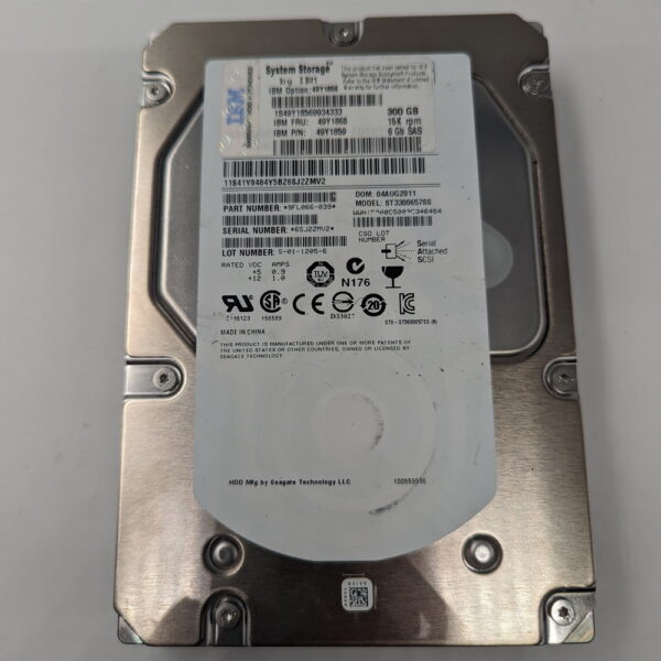 Жесткий диск 49Y1856, 49Y1860, 49Y1859, ST3300657SS, IBM, Seagate, 300 Гб, SAS, 3.5