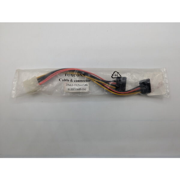 Кабель питания 91-202CLO0101-15-G, 91202CLO010115G, Foxconn, 2 PORTS S-ATA POWER CABLE