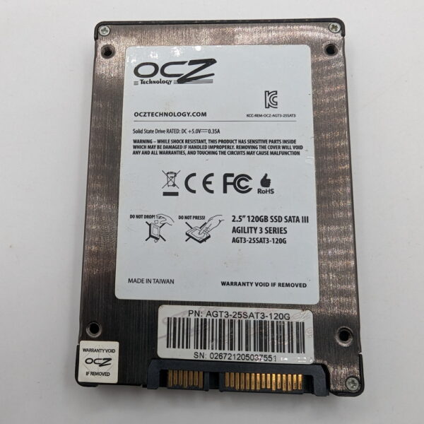SSD диск AGT3-25SAT3-120G, OCZ, 120 Гб, SATA, 2.5 — изображение 2