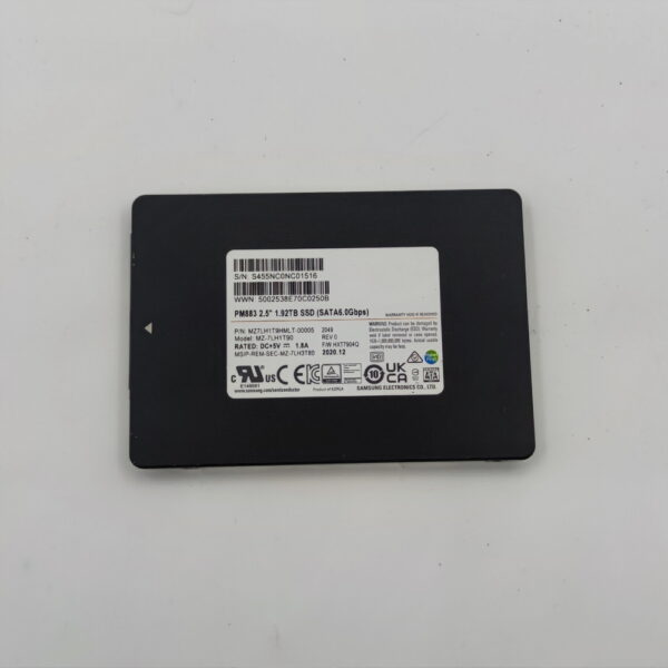 SSD диск MZ7LH1T9HMLT-00005, PM883, Samsung, 1.92 Тб, SATA, 2.5
