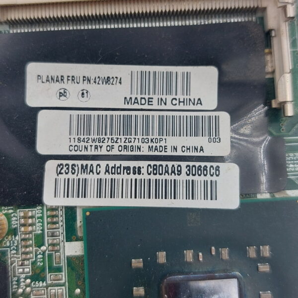 Материнская плата 42W8274, DA0GC3MB8E0 REV:E, 11S42W8275, Lenovo ThinkPad SL510 — изображение 3