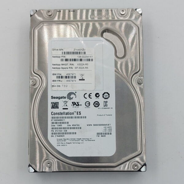 Жесткий диск 108-00234+A1, 45E7973, x302a-r5, sp-302a-r5, ST1000NM0011, 45e7973, NetApp, Seagate, 1 Тб, SATA