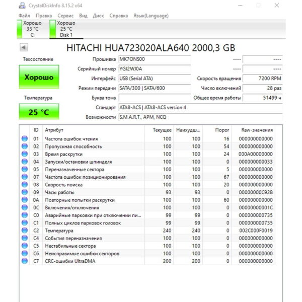 Жесткий диск NetApp, Hitachi, HUA723020ALA640, 0F14043, 108-00242+A1, SP-306A-R5, 46X1135, 2 Тб, SATA — изображение 3